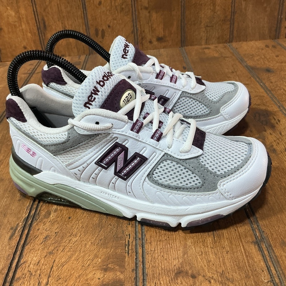 New Balance 1123 Shoes Womens Size 6 B White Purple USA Made Running Sneakers